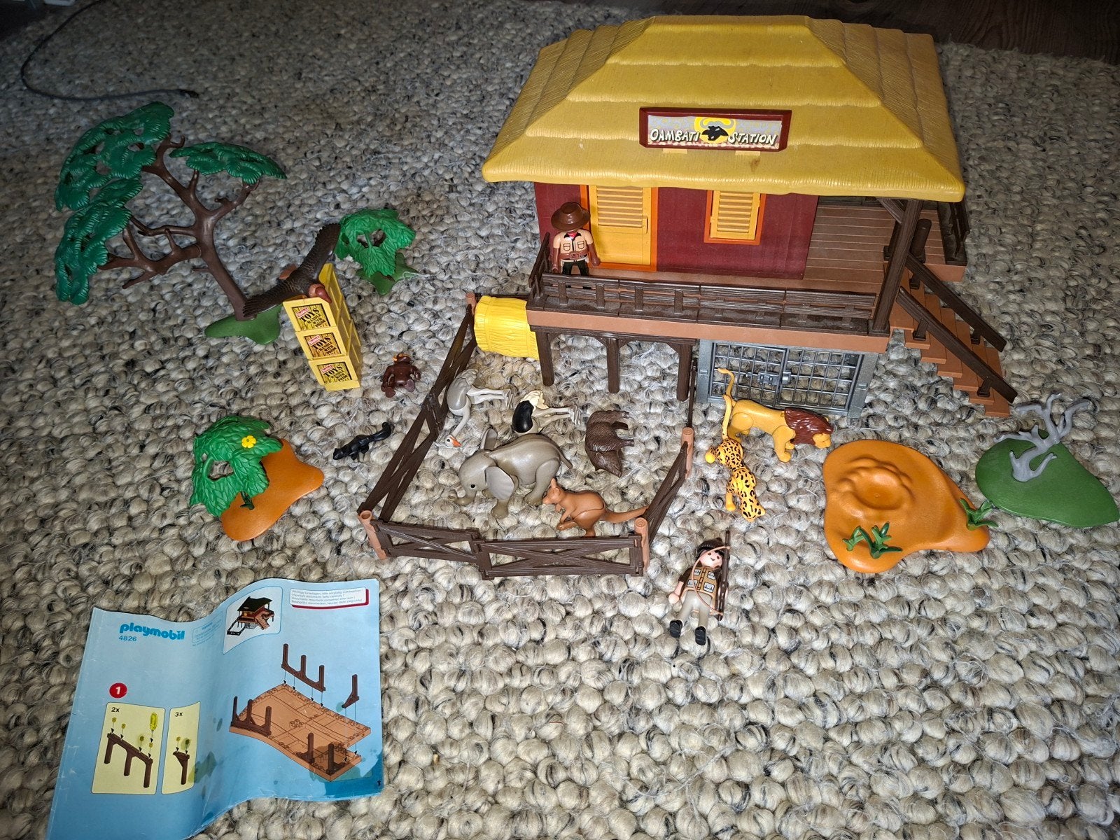 Playmobil 4826 Wild Life Onderzoeksstation met Dieren, Gebruikt, Gebouw, Complete set, Ophalen of Verzenden