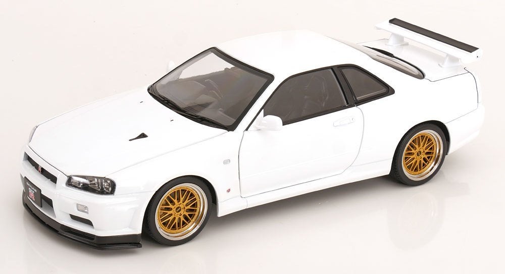 1:12 Nissan Skyline GT-R R34  V-Spec - 2001 - Wit BBS Velgen, Kk-scale, Auto, ., ,