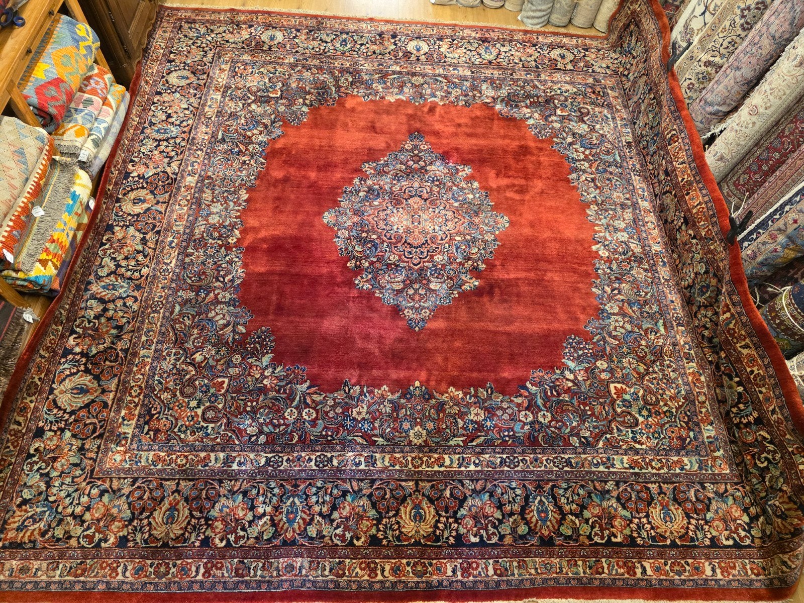 Vintage handgeknoopt perzisch tapijt us sarough 360x360