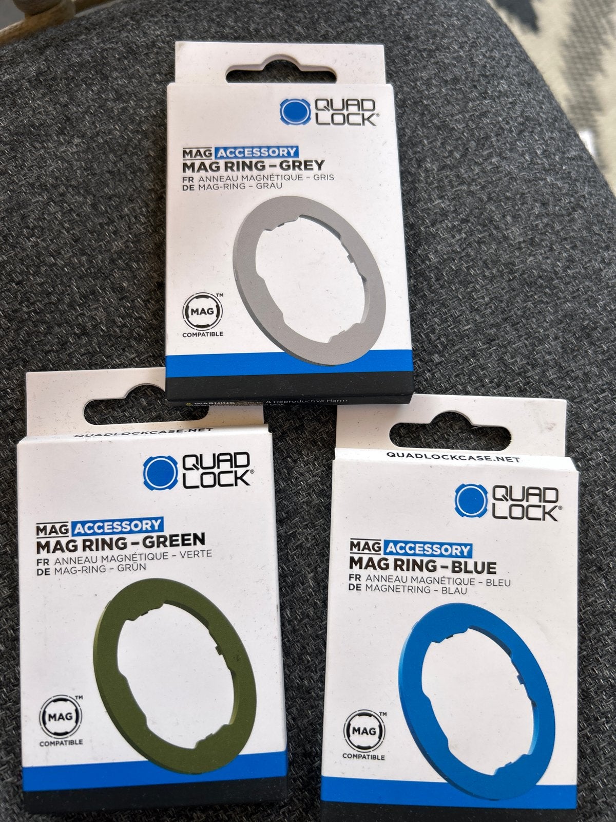 Quad Lock Mag Ring Accessoire - Grijs, Groen, Blauw, Ophalen of Verzenden, Nieuw, Overige typen, Universeel