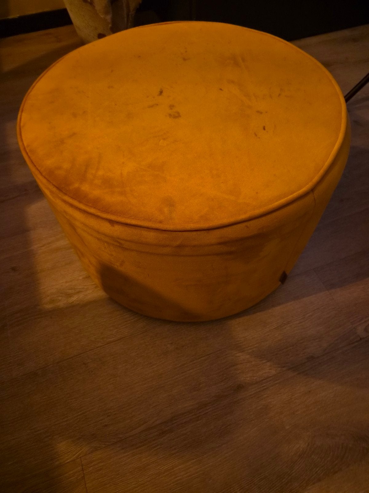oker gele poef, Ophalen of Verzenden