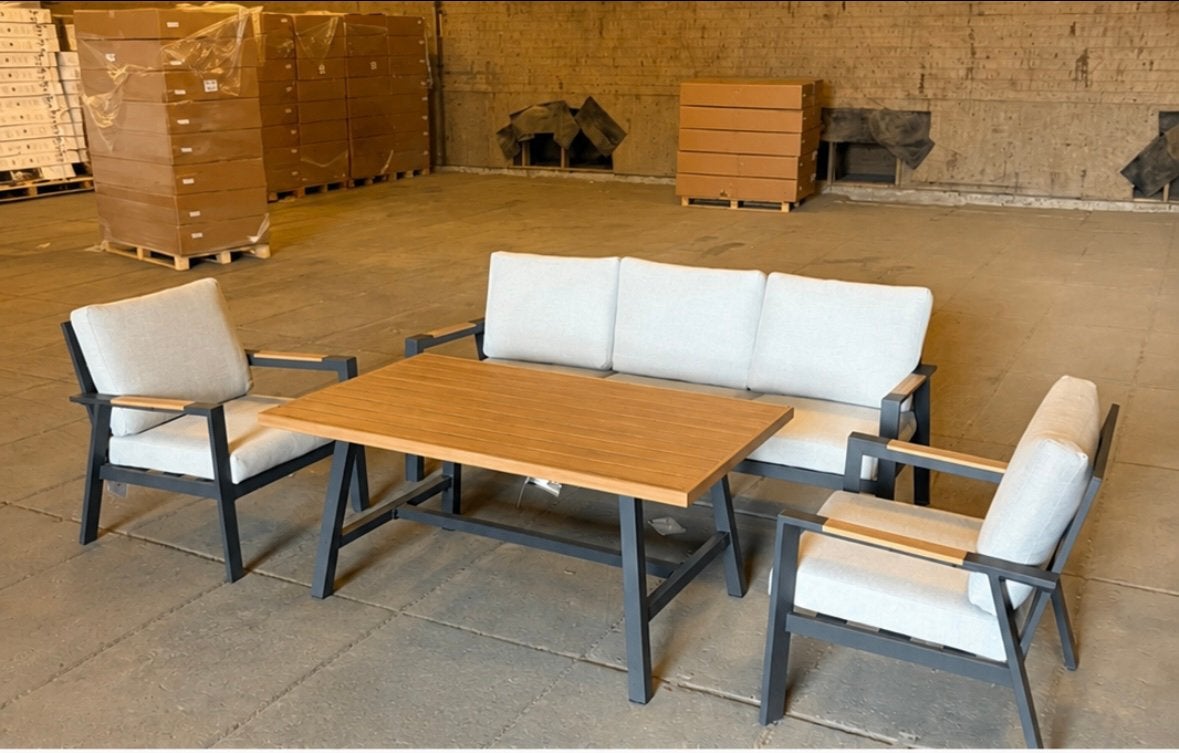 Mooie aluminium tuinset!, Ophalen of Verzenden, Zo goed als nieuw, Aluminium