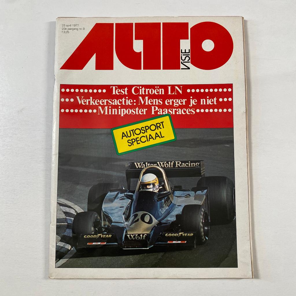 Autovisie nr. 9 - 23 april 1977 - Citroën LN - F1 Wolf, Ophalen of Verzenden, Gelezen, Citroën