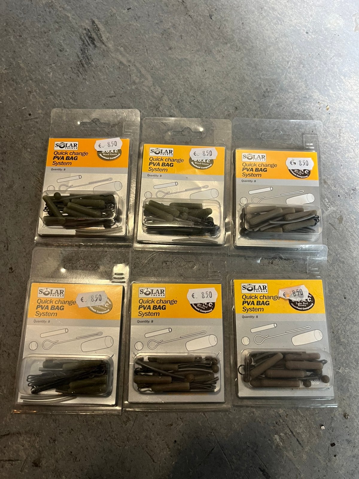 6x solar quick change pva bag system nieuw end tackle, Ophalen of Verzenden, Zo goed als nieuw, Overige typen