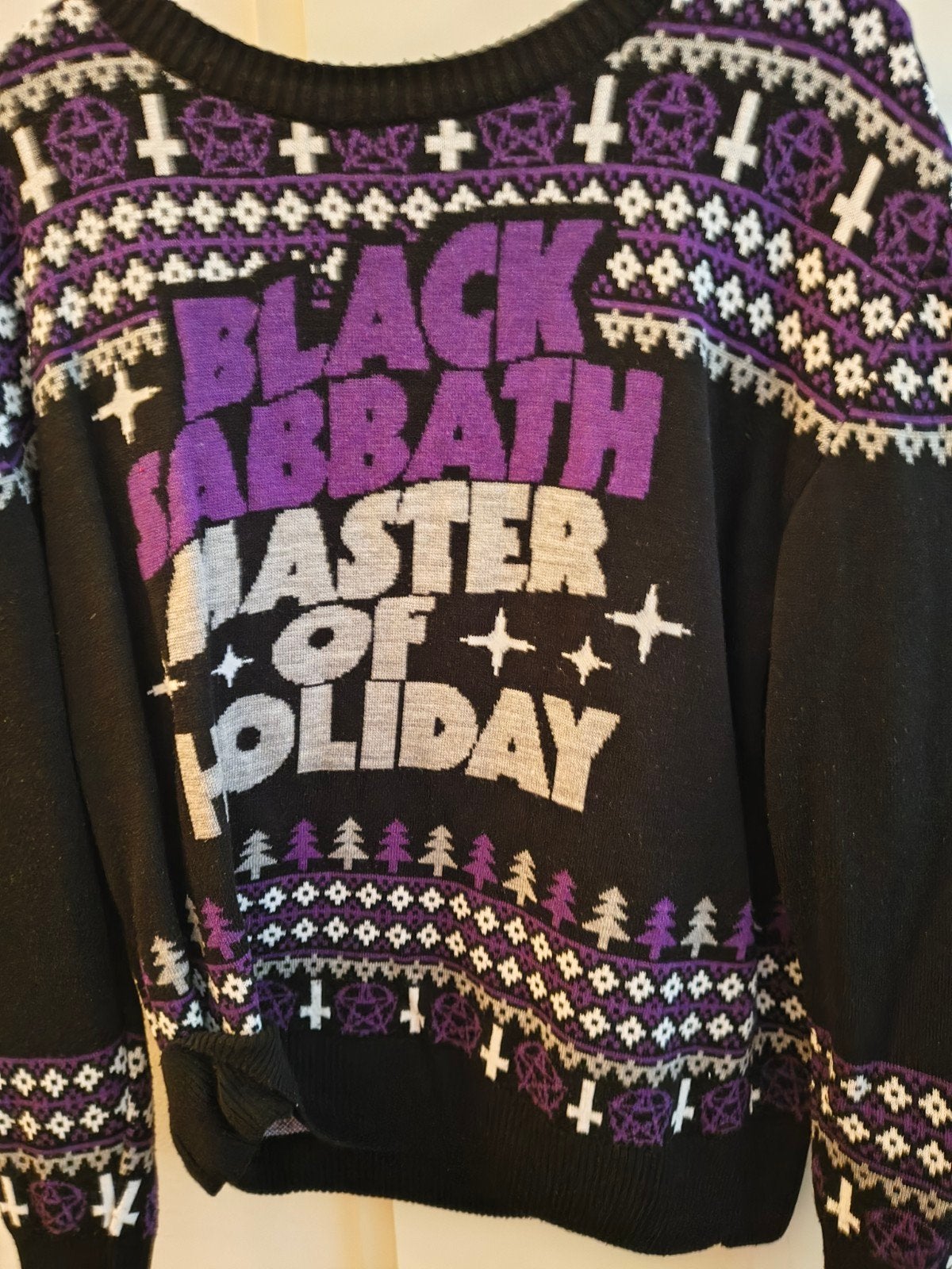 Black Sabbath Master of Holiday Kersttrui Maat L, Maat 52/54 (L), Verzenden, Zwart, Black Sabbath