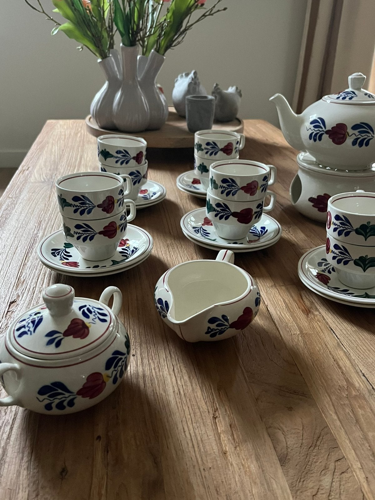 Boerenbont servies, Ophalen