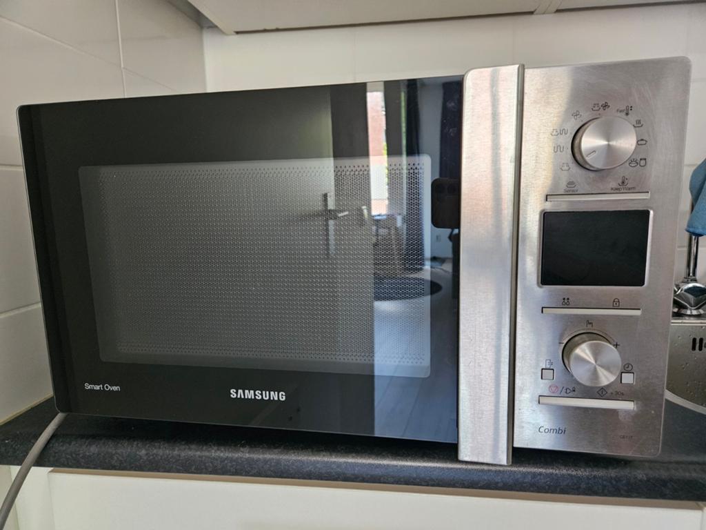 Samsung Smart Oven Combi Magnetron Zilver, Witgoed en Apparatuur, Magnetrons, Ophalen, Combimagnetron, Hete lucht, Zo goed als nieuw
