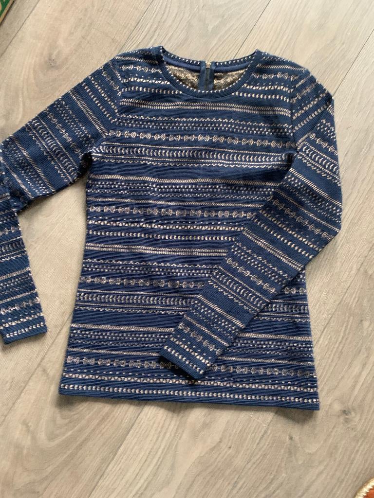 Leuk dames shirt maat s/m(nr.21 DM4), Blauw, Ophalen of Verzenden, Zo goed als nieuw, Lange mouw