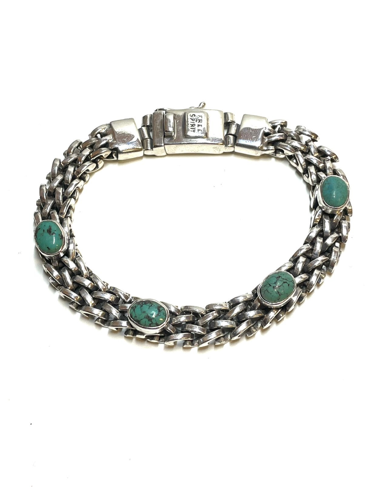 925 zilver Free Spirit armband met turquoise, -, -, Ophalen of Verzenden, Zo goed als nieuw