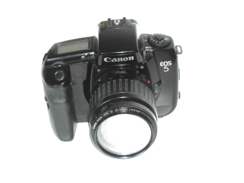 Canon eos 5 met 35-105mm. lens, Ophalen of Verzenden, Gebruikt, Spiegelreflex, Canon
