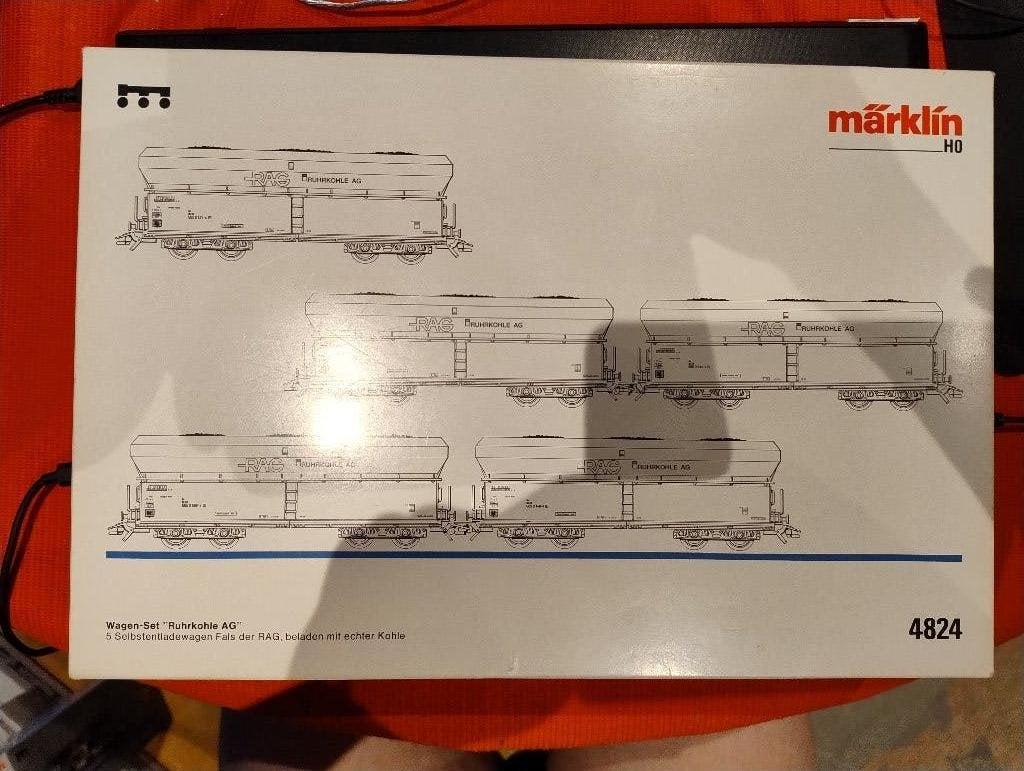 Märklin 4824 5-delige Ertswagenset RAG Ruhrkohle NIEUW OVP, Wisselstroom, Ophalen of Verzenden, Märklin, Nieuw