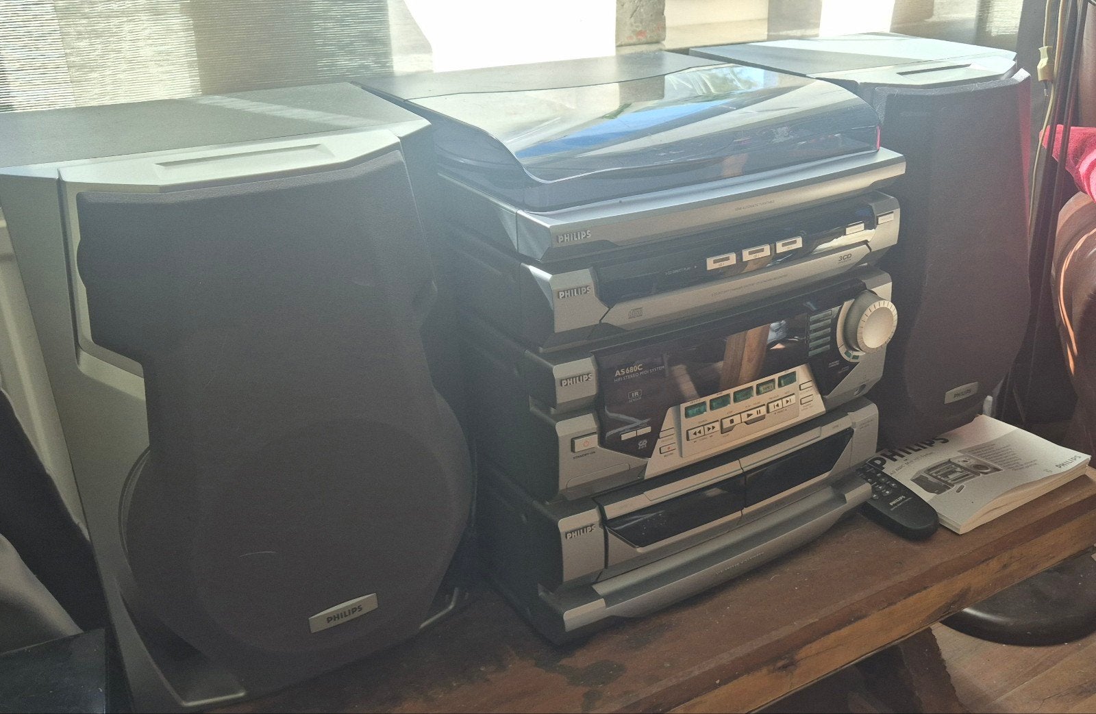 AS680C Midi Hifi System van Philips met boekje en afstandsb., Ophalen, Philips