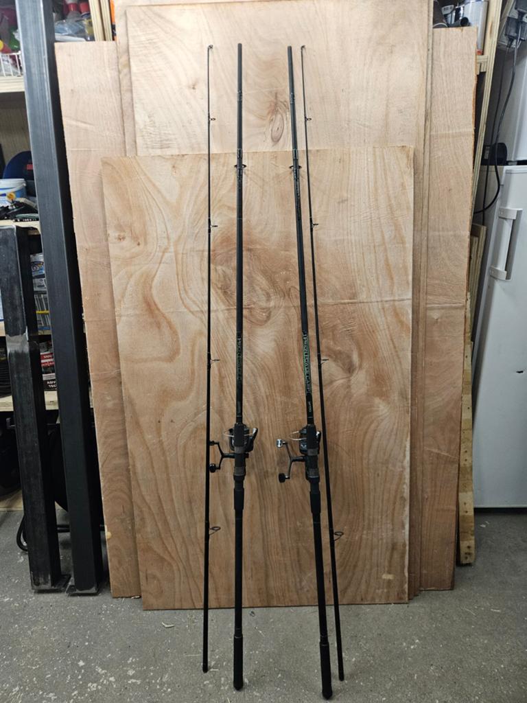 Karperhengels met molens, Watersport en Boten, Hengelsport | Karpervissen, Ophalen, Gebruikt, Complete set
