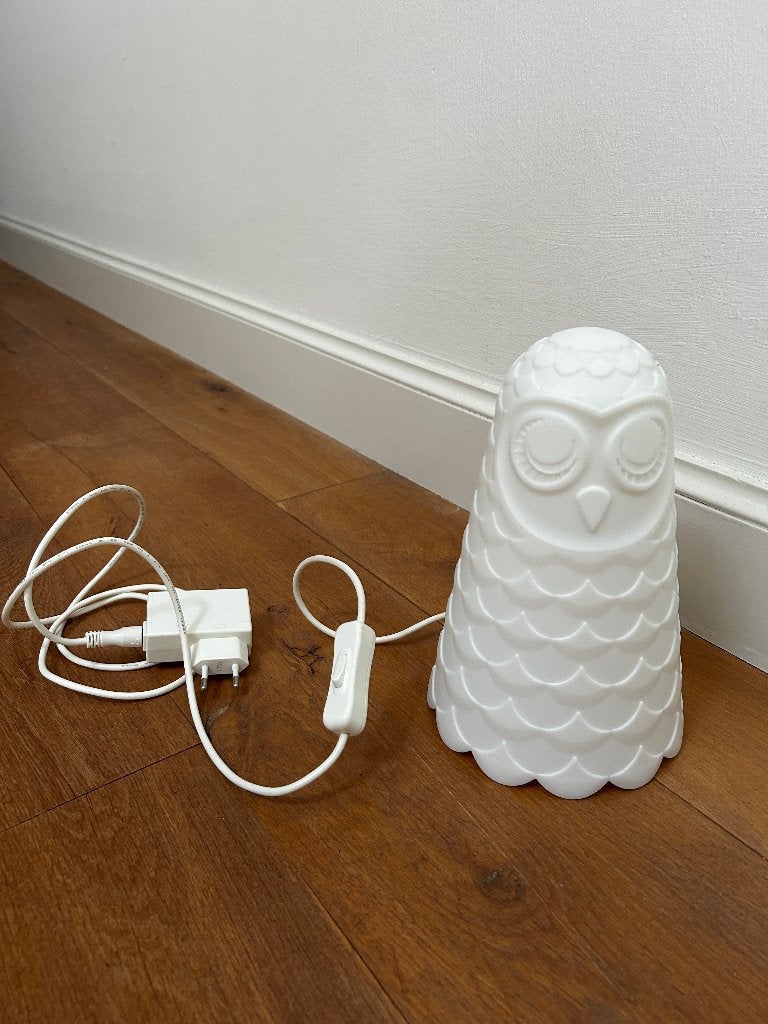 Tafellamp "uil", Ophalen, Kunststof, 25 cm, Kinderlamp