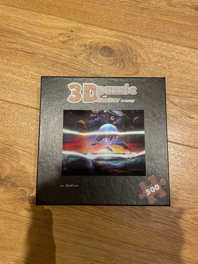 3D Puzzel met Visual Echo Technologie - Dolfijnen, Ophalen, 500 t/m 1500 stukjes, Zo goed als nieuw, Rubik's of 3D-puzzel