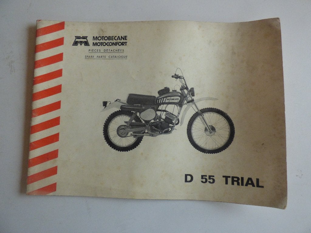 MOTOBECANE MOTOCONFORT TYPE D 55 TRIAL ONDERDELENLIJST, Ophalen of Verzenden, Gebruikt