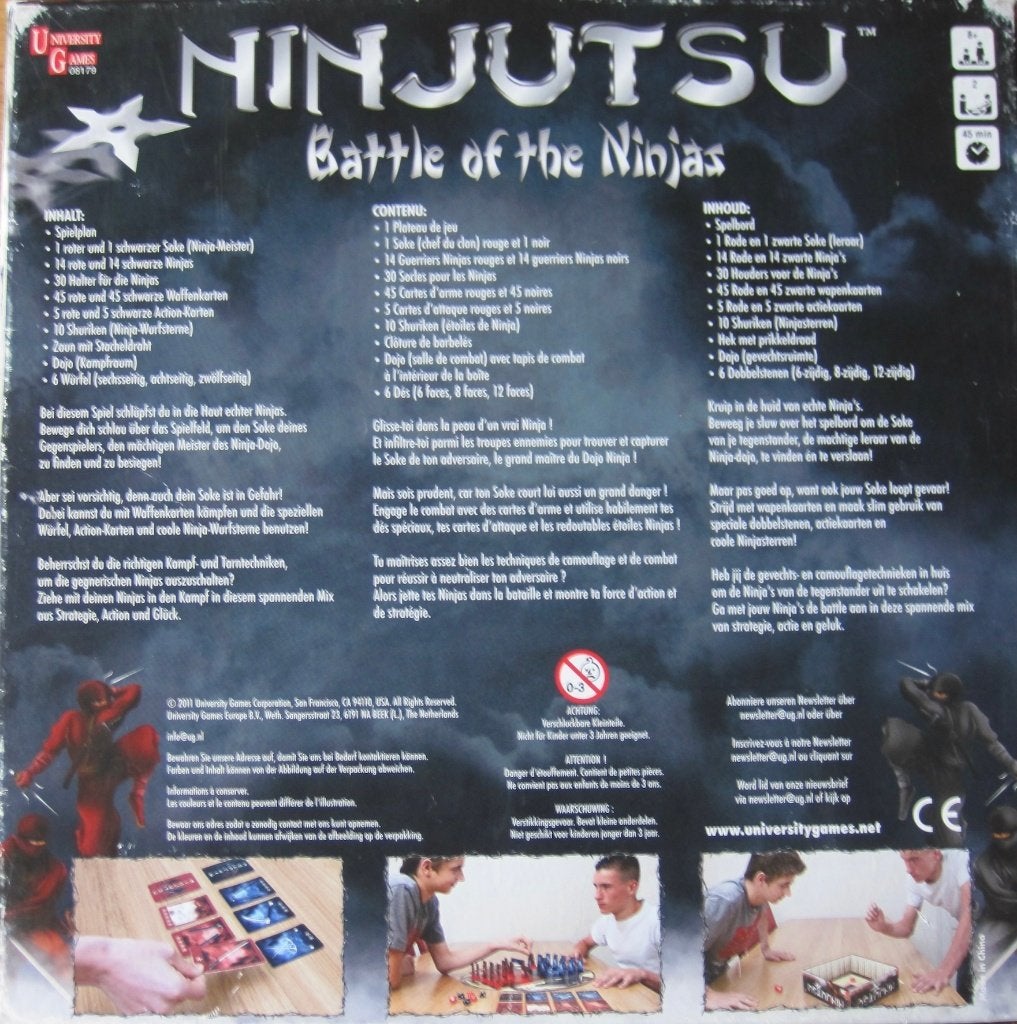bordspel Ninjutsu - Battle of the Ninja's - 2011, Hobby en Vrije tijd, Gezelschapsspellen | Bordspellen, Een of twee spelers, Ophalen of Verzenden