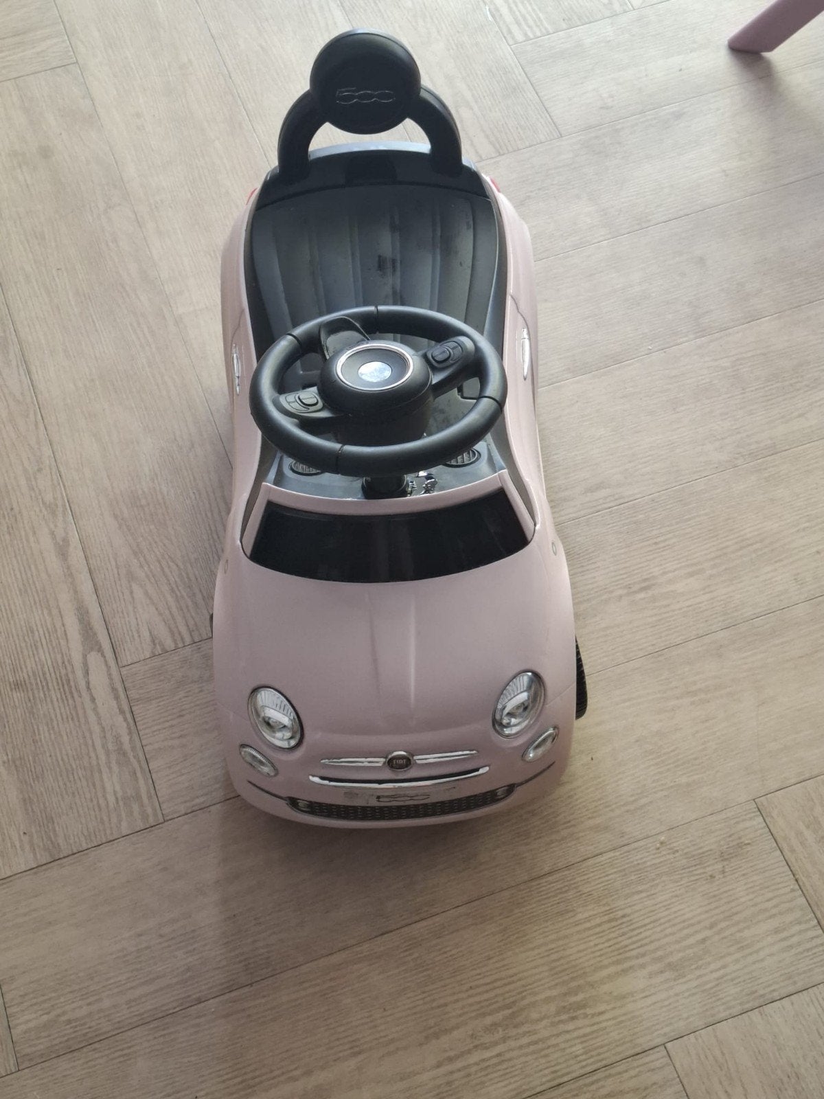 Roze loopauto, Ophalen, Gebruikt