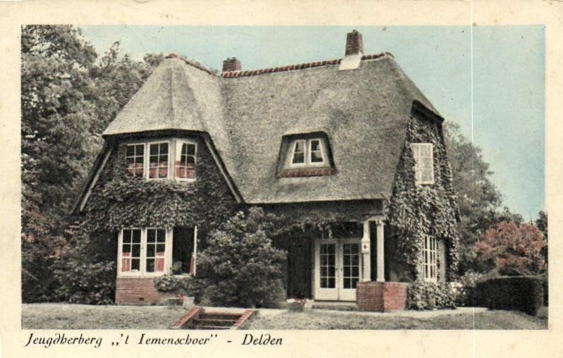 Jeugdherberg t Iemenschoer - Delden - 1950 gelopen, Ophalen of Verzenden, 1940 tot 1960, Gelopen, Overijssel