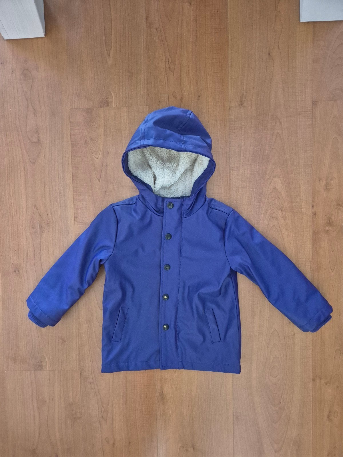Paarse meisjes tussenjas met capuchon/muts van Hema mt86/92, Kinderen en Baby's, Babykleding | Maat 86, Gebruikt, Meisje, Ophalen of Verzenden