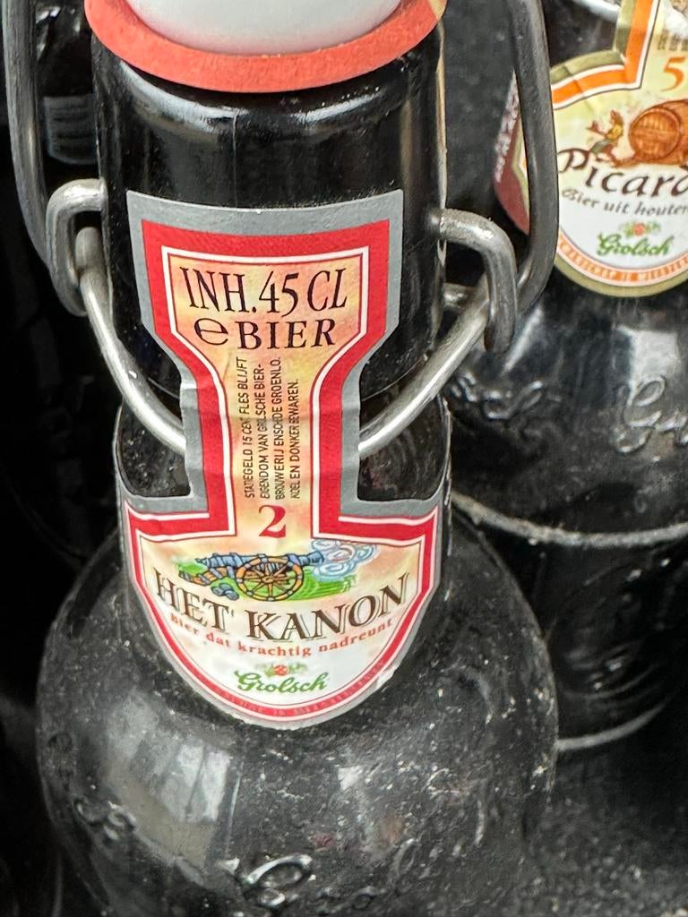 Oude Grolsch bierflesjes - verzamelobject, Ophalen of Verzenden, Zo goed als nieuw, Flesje(s), Grolsch