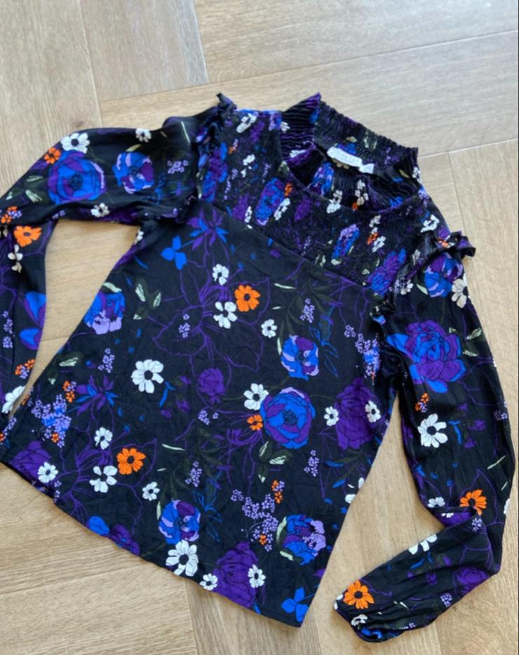 Costes shirt bloemenprint maat XS, Zwart, Ophalen of Verzenden, Zo goed als nieuw, Lange mouw
