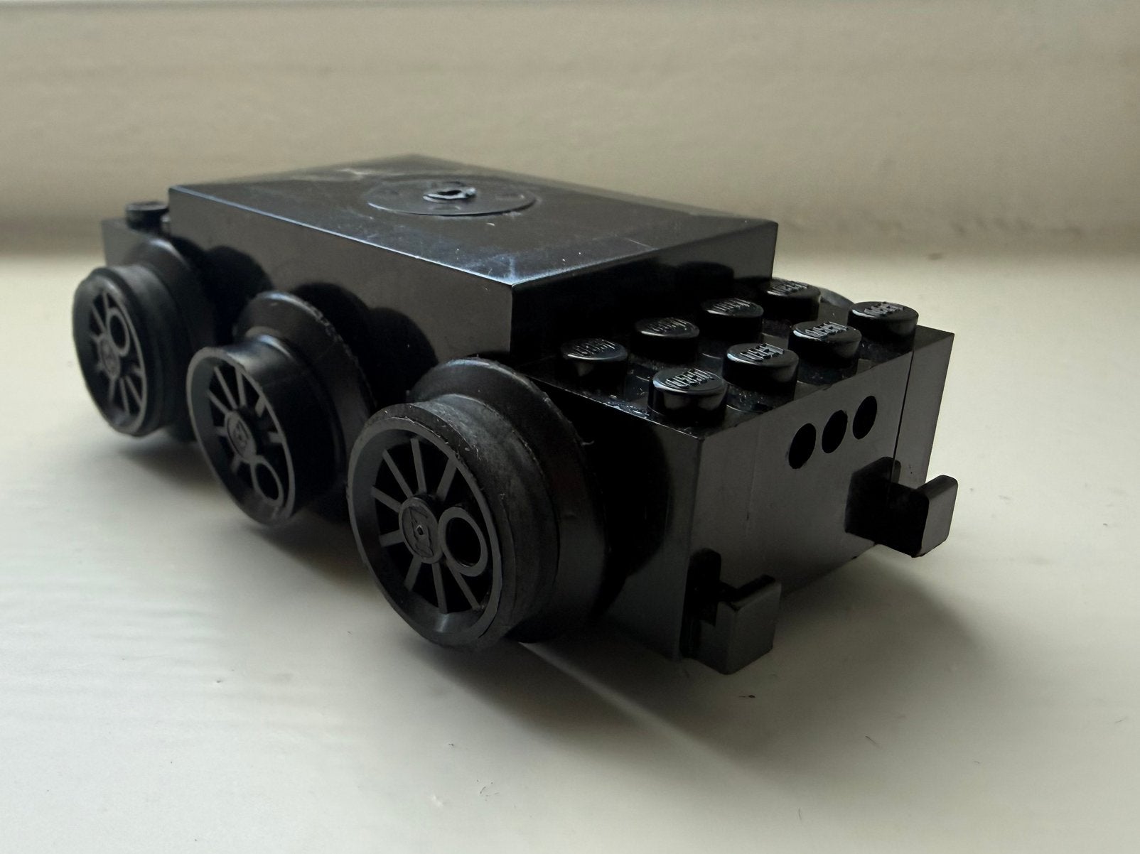 Lego 12 volt 12v zwarte treinmotor voor treinen jare 80, Ophalen of Verzenden, Gebruikt, Lego