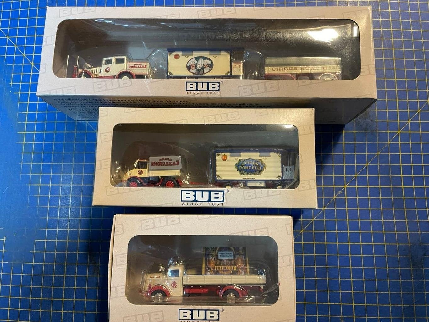 BUB Roncalli 7256 + 5782 + 7603 Circus, Overige merken, Locomotief, Verzenden, Gelijkstroom of Wisselstroom