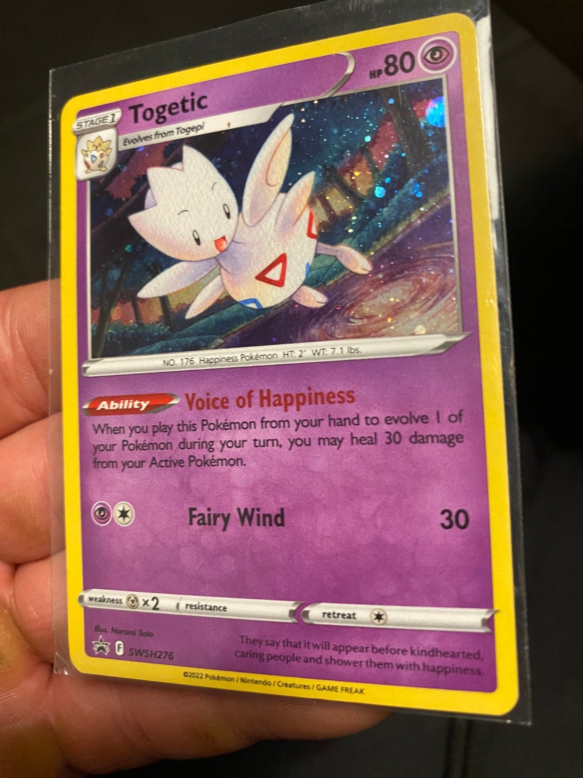 Togetic holo black star promo kaart, Hobby en Vrije tijd, Verzenden, Zo goed als nieuw