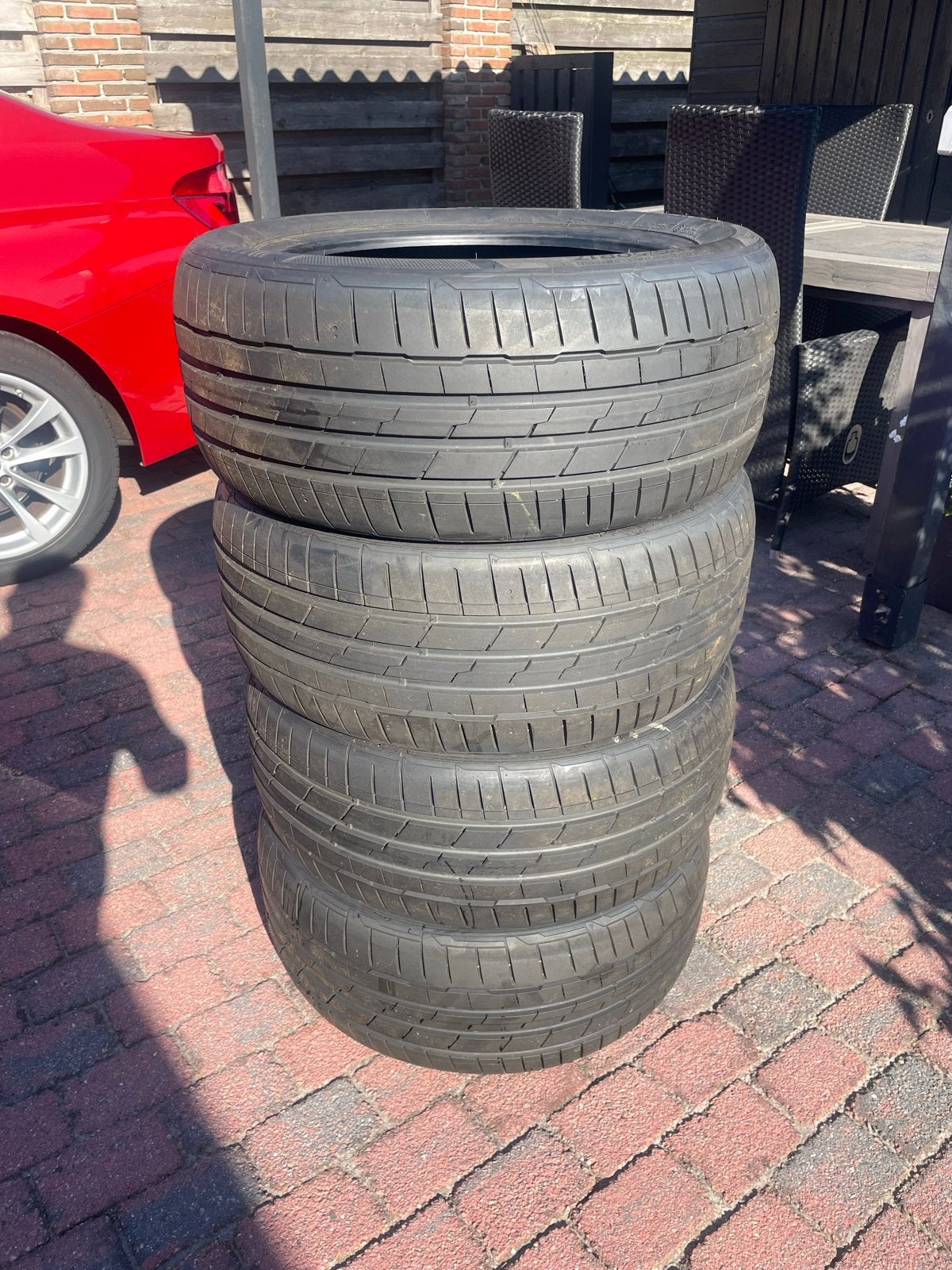 Set van 4 Hankook Ventus S1 evo3 zomerbanden 225/50 R17 98Y, Auto-onderdelen, Banden en Velgen, Ophalen, Gebruikt, 17 inch, Band(en)