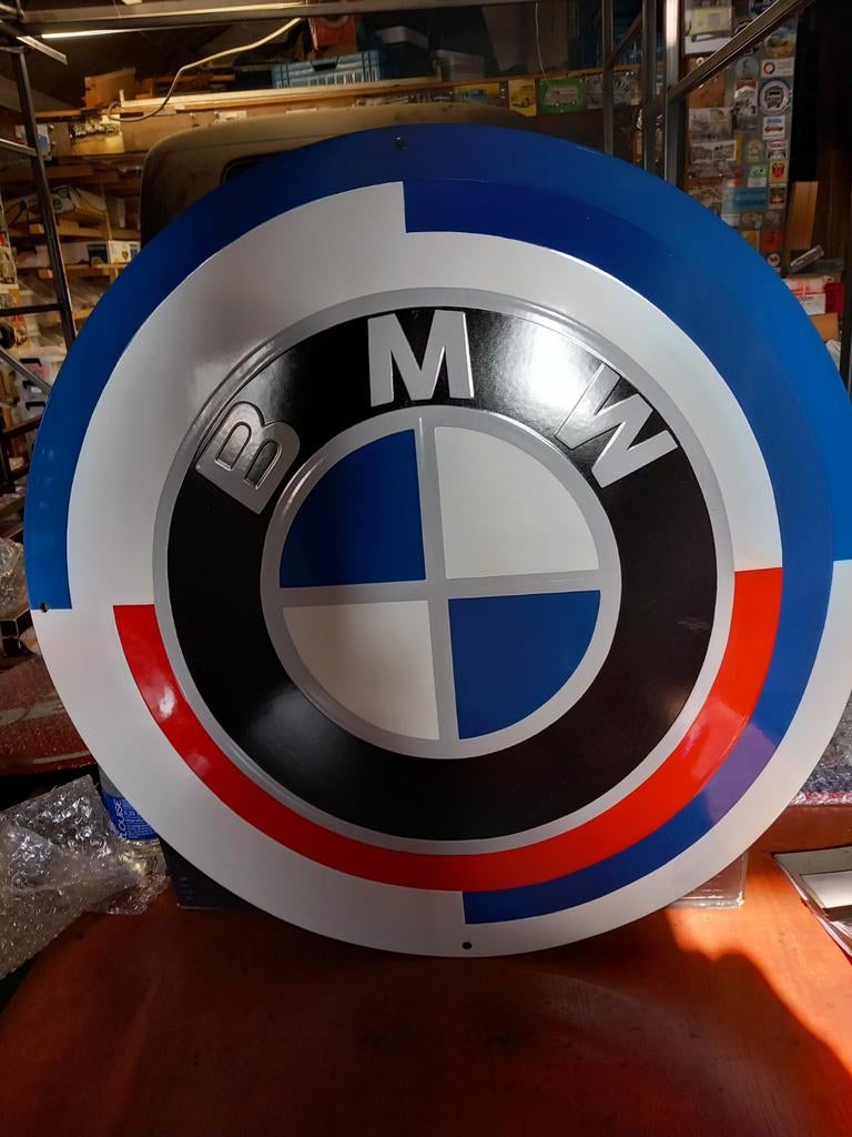 Super mooi groot emaile bord  50cm rond  BMW, Verzamelen, Merken en Reclamevoorwerpen, Ophalen of Verzenden, Zo goed als nieuw