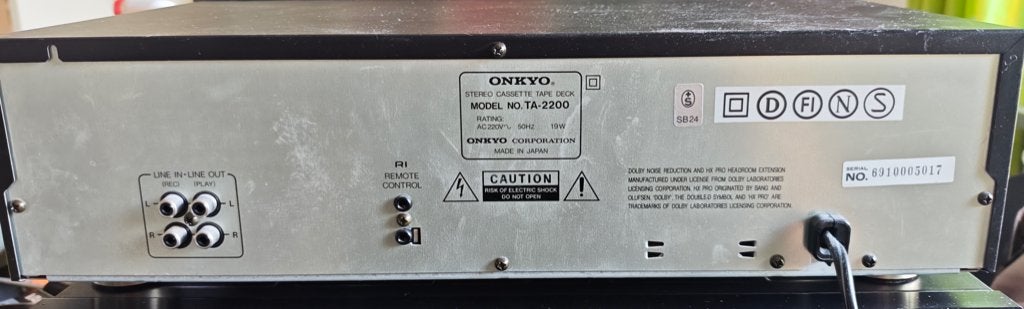 Onkyo TA-2200 Stereo Cassette Deck - Vintage Hifi, Ophalen, Enkel, Overige merken, Tiptoetsen