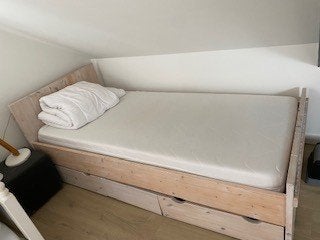 Bedden en kast, Ophalen, 85 tot 100 cm, Gebruikt, Lattenbodem