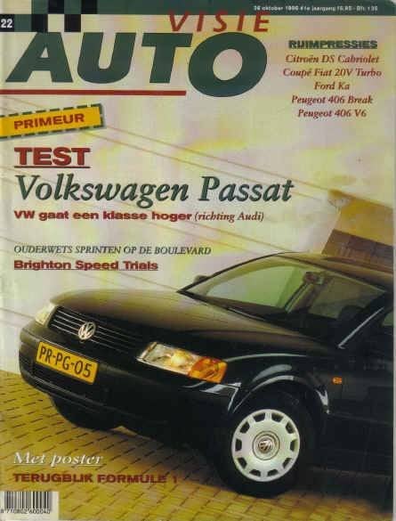 Autovisie 22 1996 : Fiat Coupe 2.0 20V Turbo - VW Passat 1.6, Ophalen of Verzenden, Gelezen, Algemeen