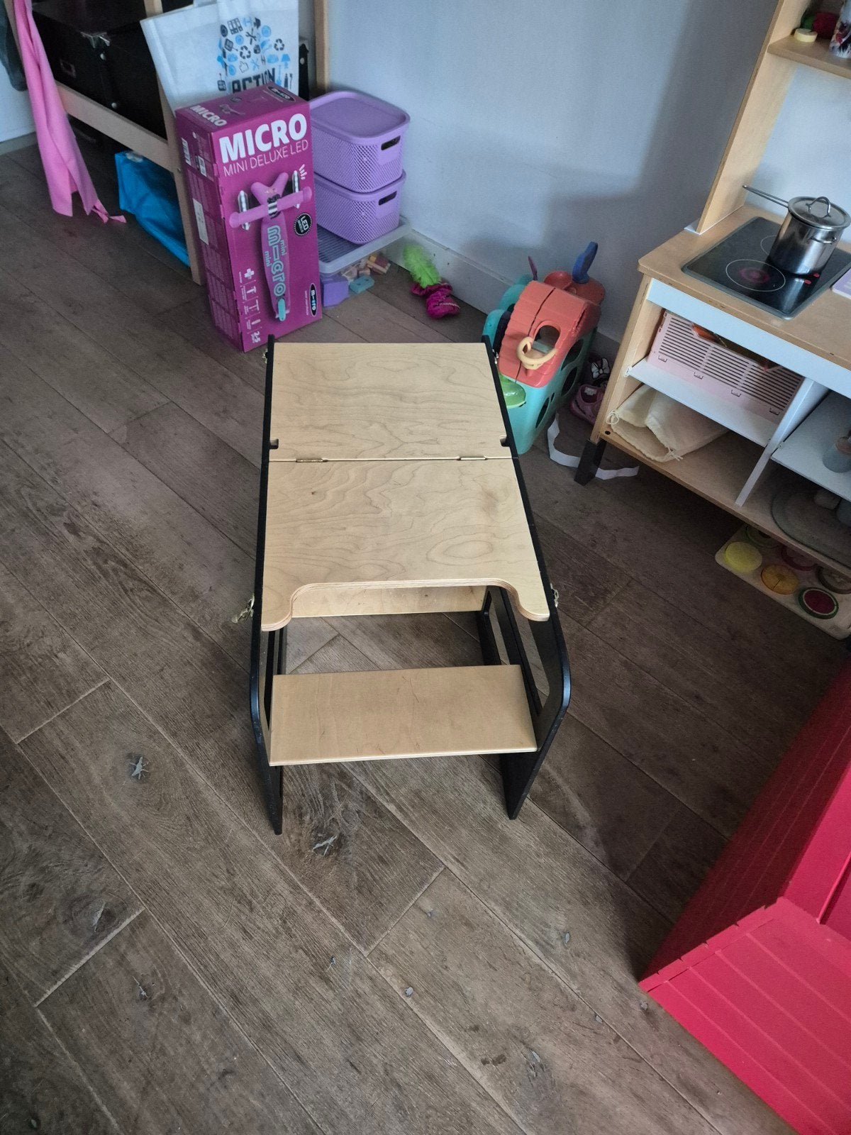 Houten Klimrek en Glijbaan Set voor Kinderen, Ophalen, Zo goed als nieuw, Glijbaan