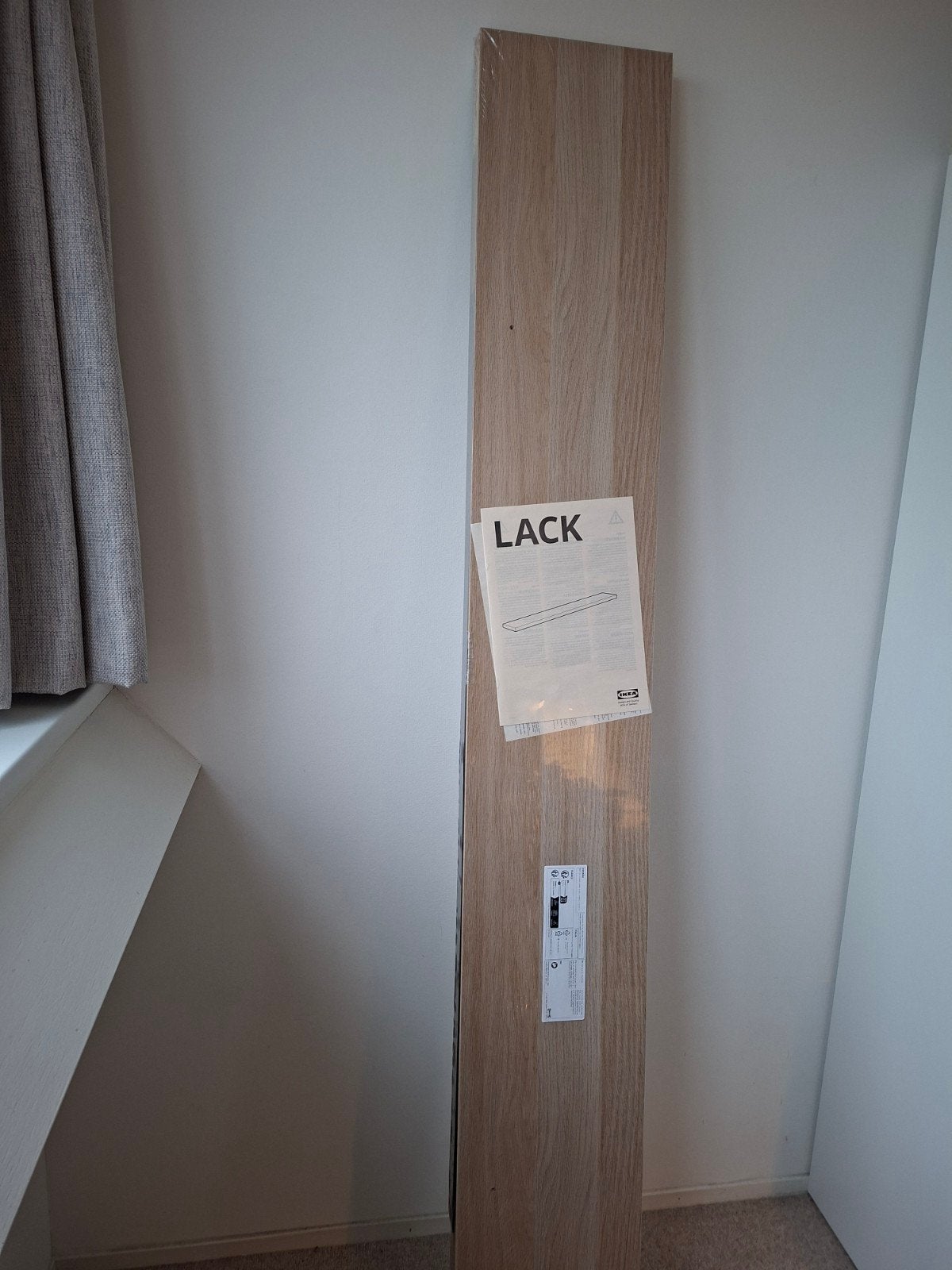 Nieuw: IKEA LACK Wandplank, wit gelazuurd eikeneffect, 190x2, Ophalen, Nieuw