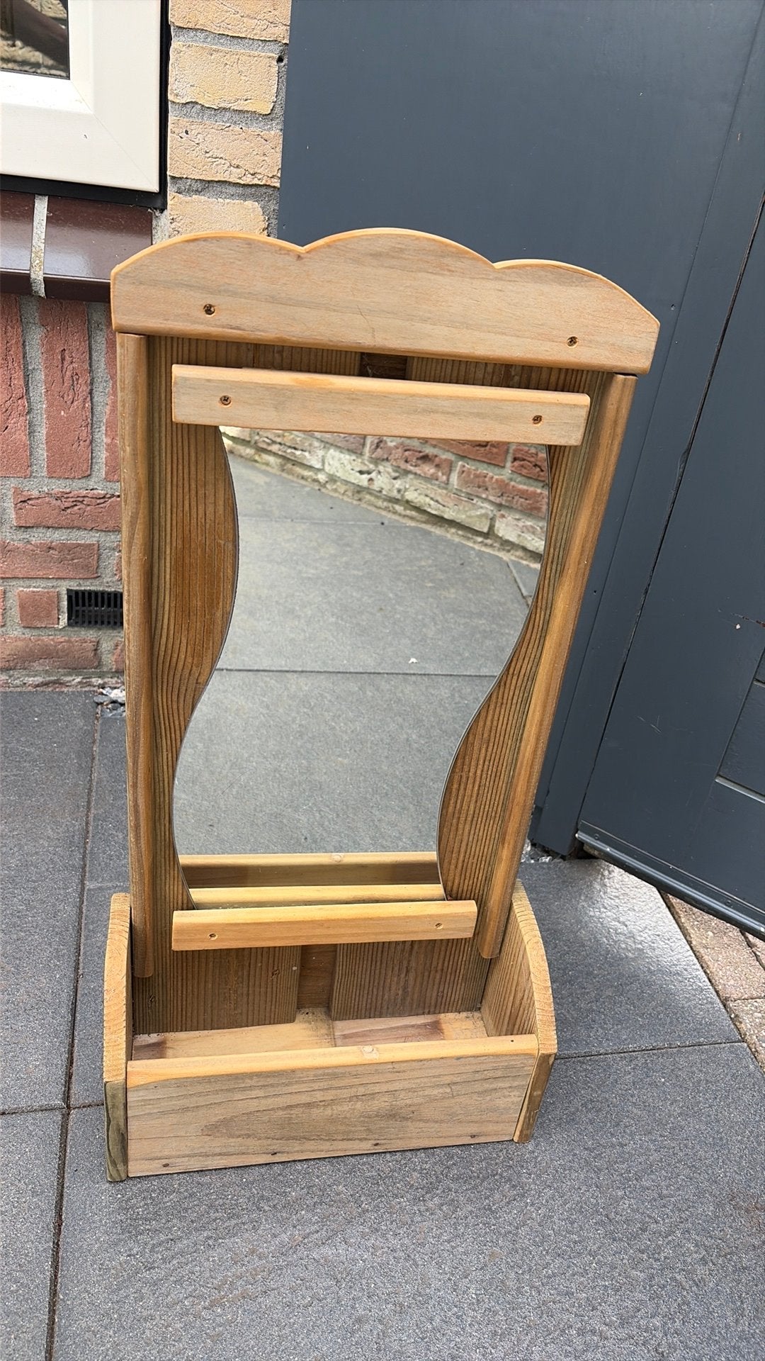 Houten bloembak, Tuin en Terras, Ophalen, Vierkant, Zo goed als nieuw, Balkon