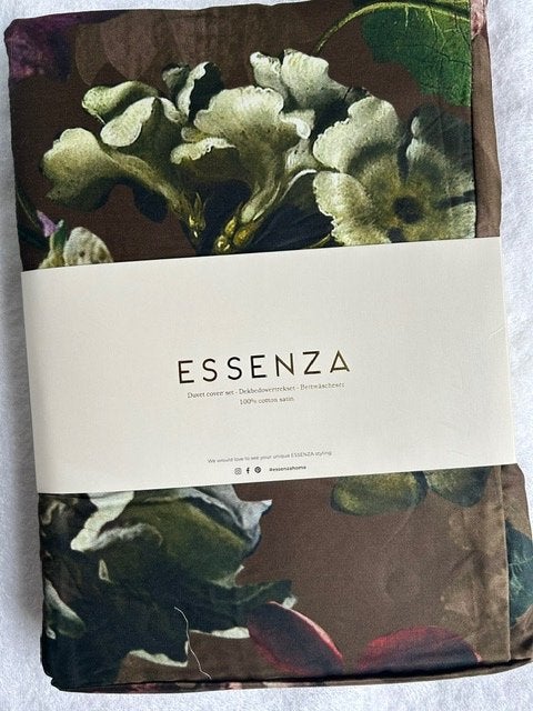 Essenza 2 Persoons Dekbedovertrek 100% Satijn Katoen, Info@essenzahome.nl, Bruin, Essenza, Dekbedovertrek