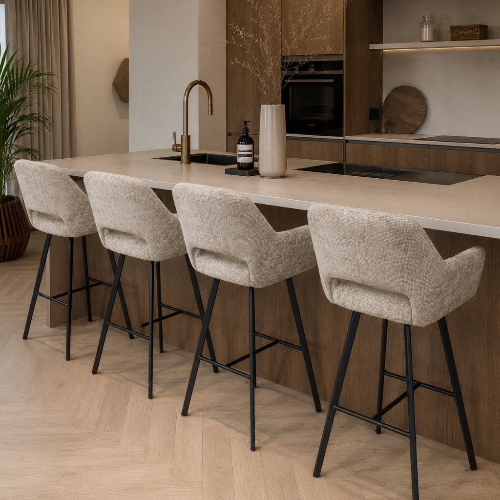 Design Barkrukken 4 stuks Nieuw Draaibaar | AMS Living, Draaibaar, 60 tot 90 cm, Nieuw, Ophalen of Verzenden