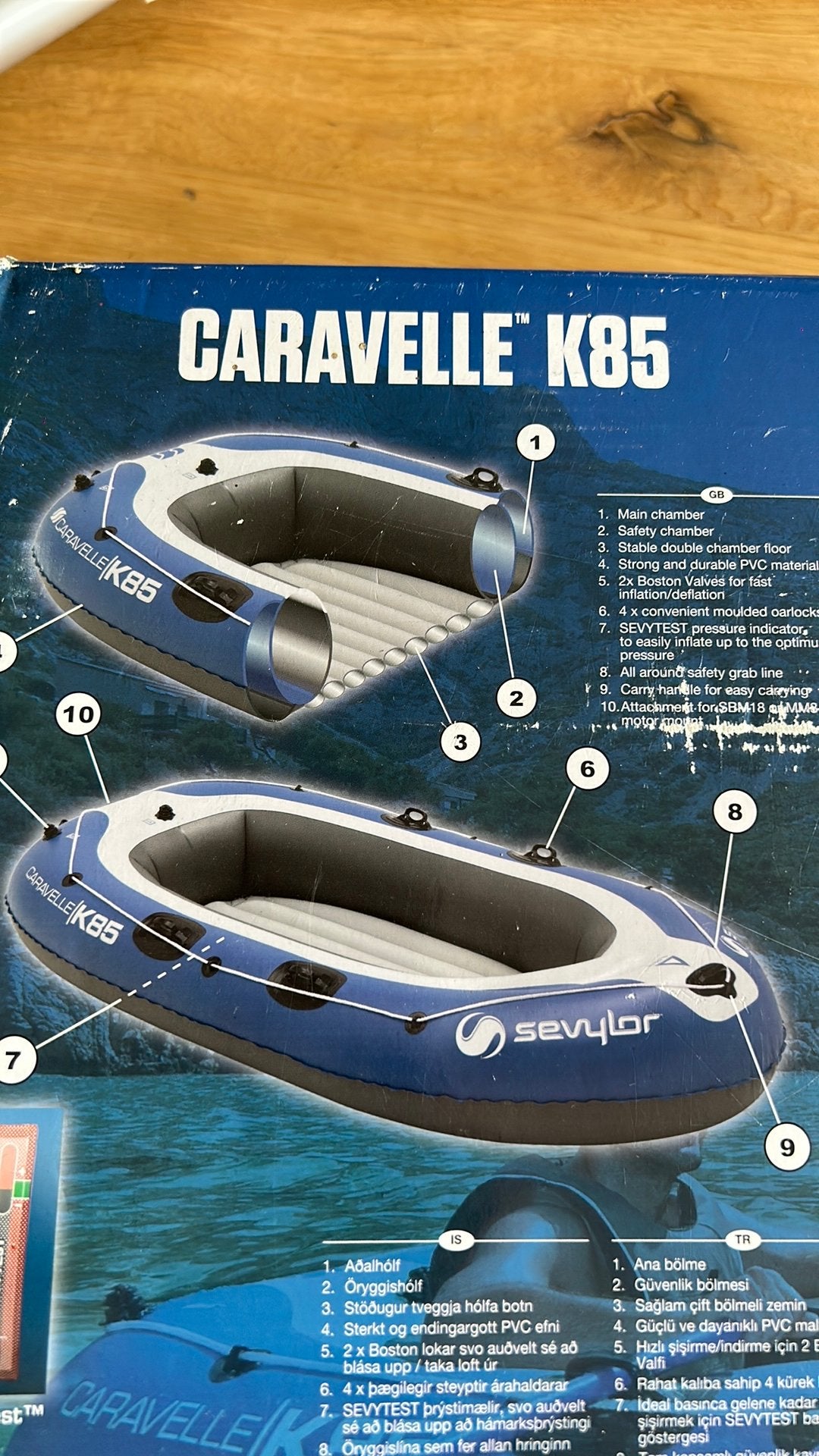 Sevylor Caravelle K85 Opblaasboot met Peddels, Ophalen, Zo goed als nieuw