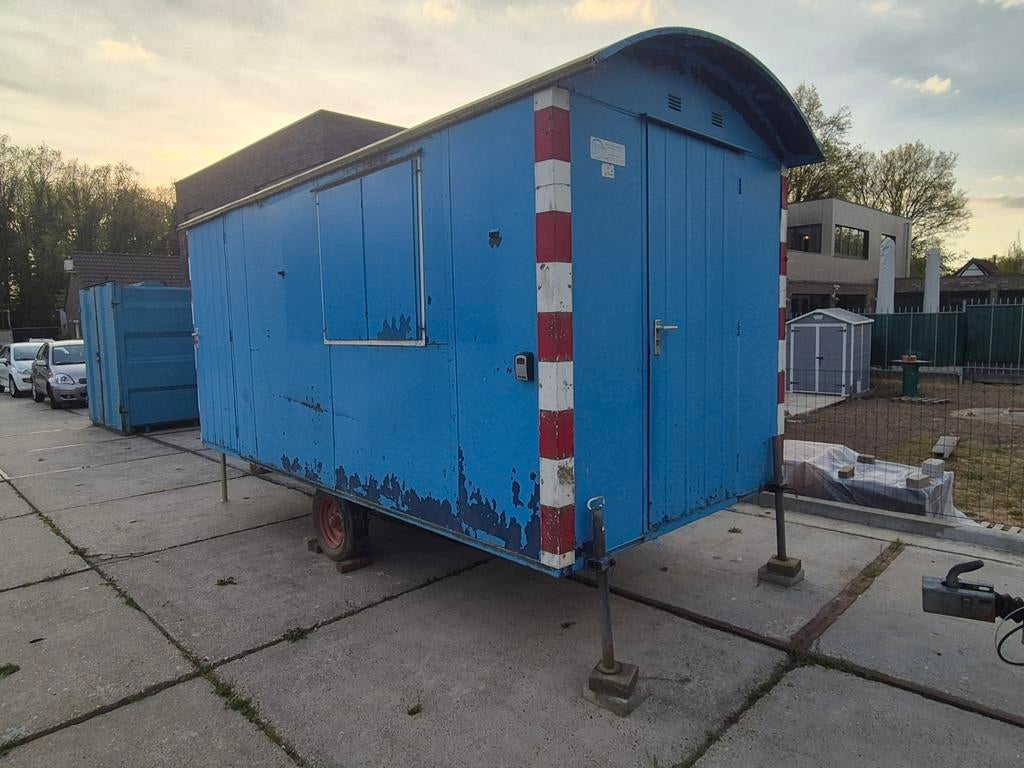 Bouwkeet schaftkeet pipowagen Inclusief toilet, Ophalen