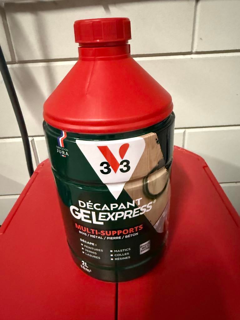 V33 Verfafbijtmiddel Gel Express 2L voor 6m2, Doe-het-zelf en Verbouw, Verf, Beits en Lak, Minder dan 5 liter, Ophalen, Nieuw
