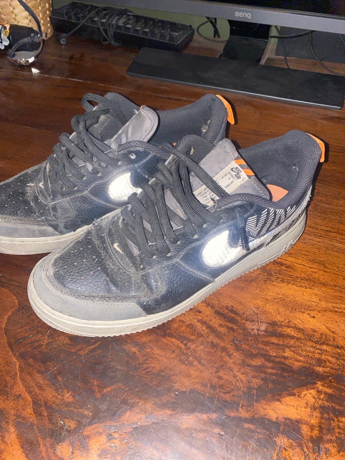 Gedragen Nike Air Force 1 Sneakers Zwart/Wit maat 42,5, Kleding | Heren, Schoenen, Ophalen of Verzenden, Gedragen, Zwart, Sneakers of Gympen