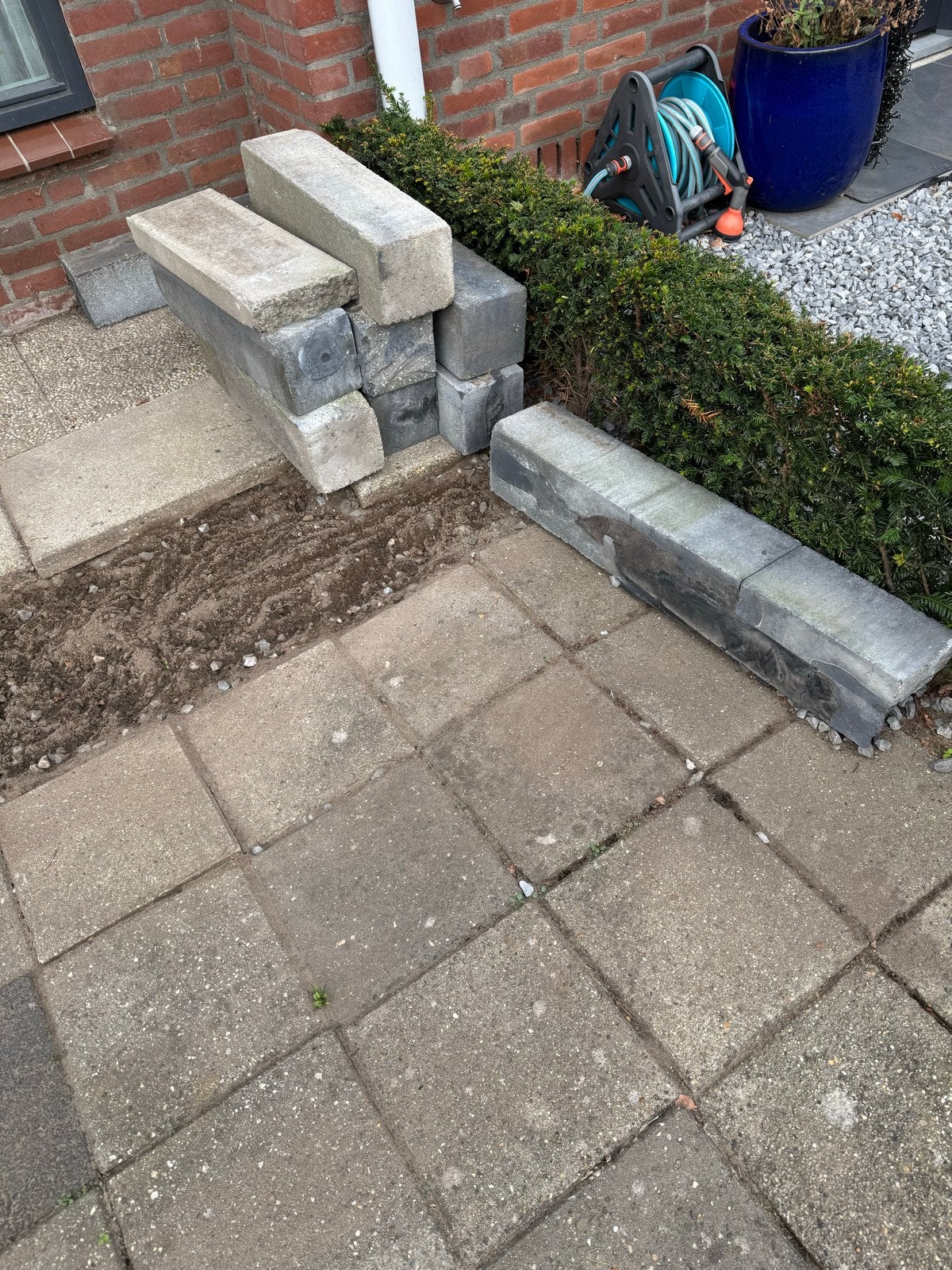 Gratis af te halen: Gebruikte borderstenen, Gebruikt, Ophalen of Verzenden, Border, Beton