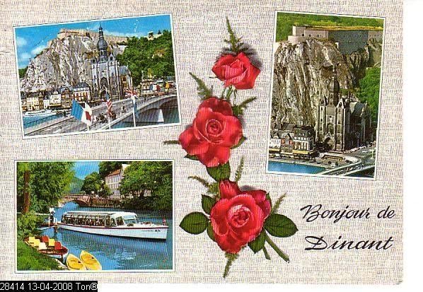 Ansichtkaart	Dinant (België)	3-luik, Verzenden, 1960 tot 1980, Gelopen, Namen
