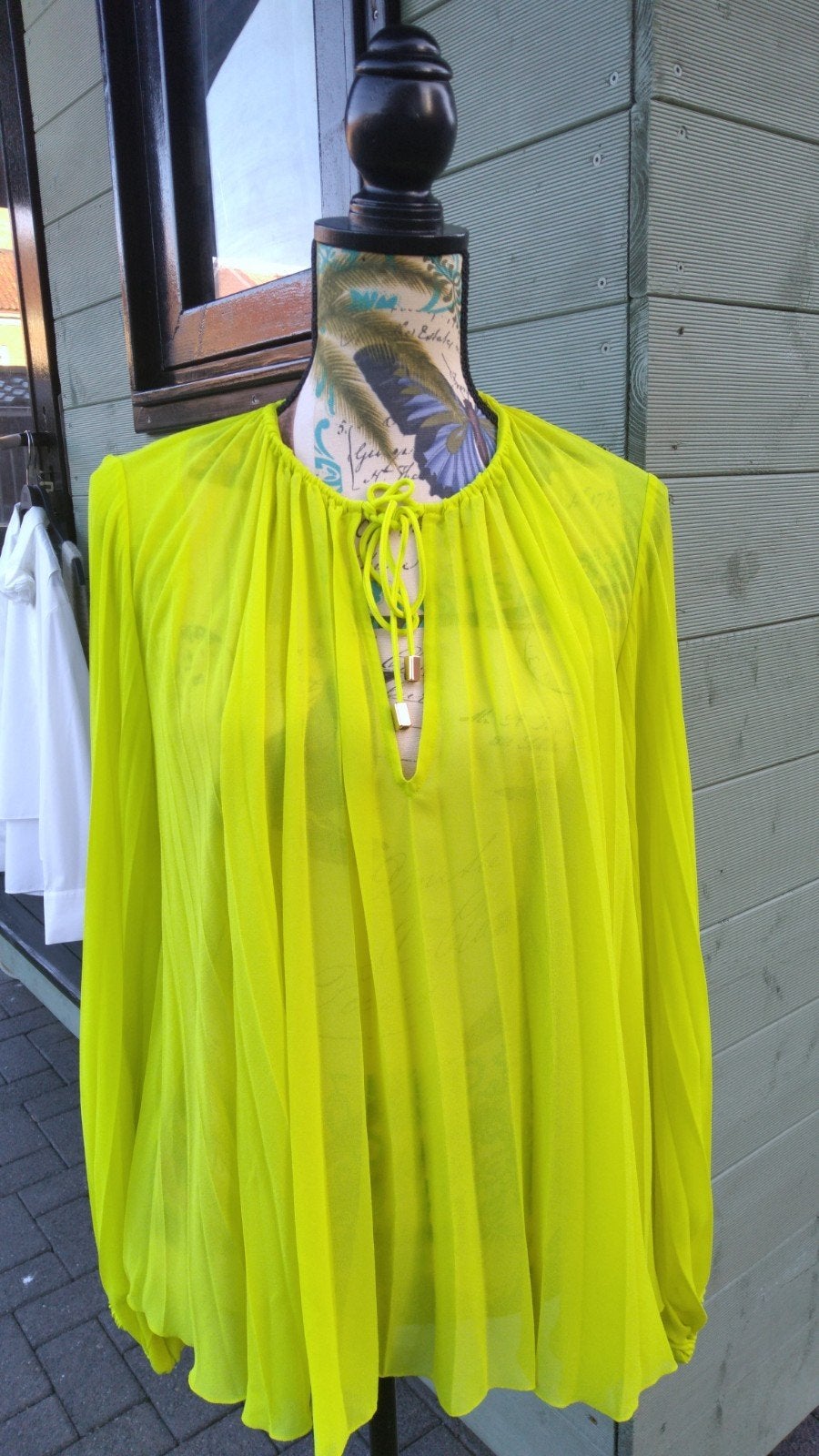 Zara blouse Lime groen semi transparant M, Maat 38/40 (M), Verzenden, Zara, Nieuw