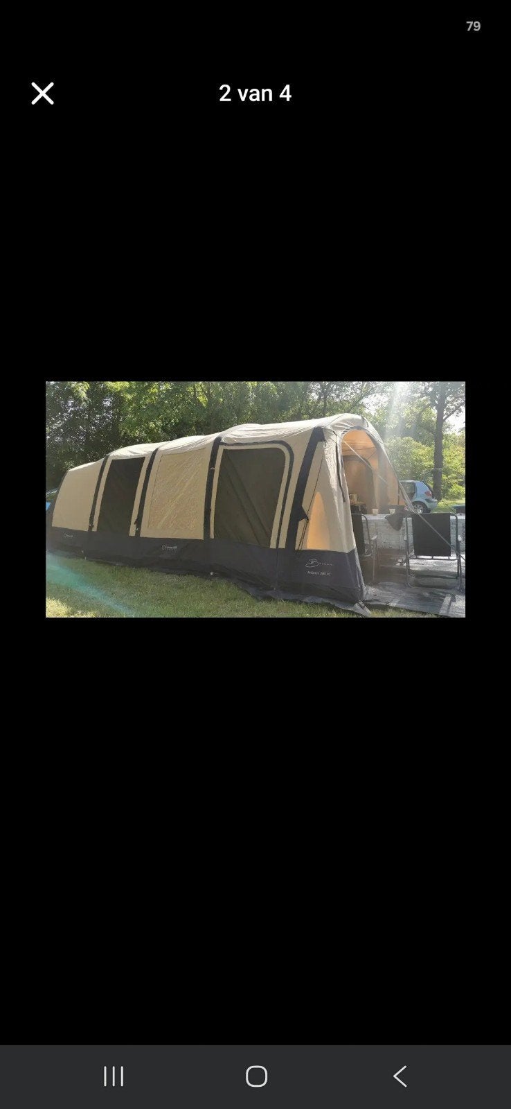 Bardani air 5-persoons familietent, Ophalen