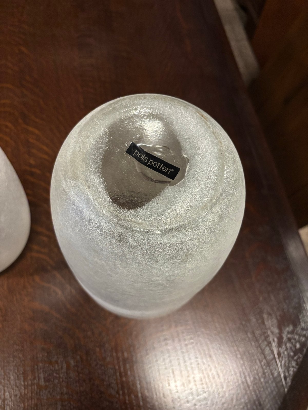 Set van 2 grote Pols Potten Frosted Glazen Vazen, Ophalen of Verzenden