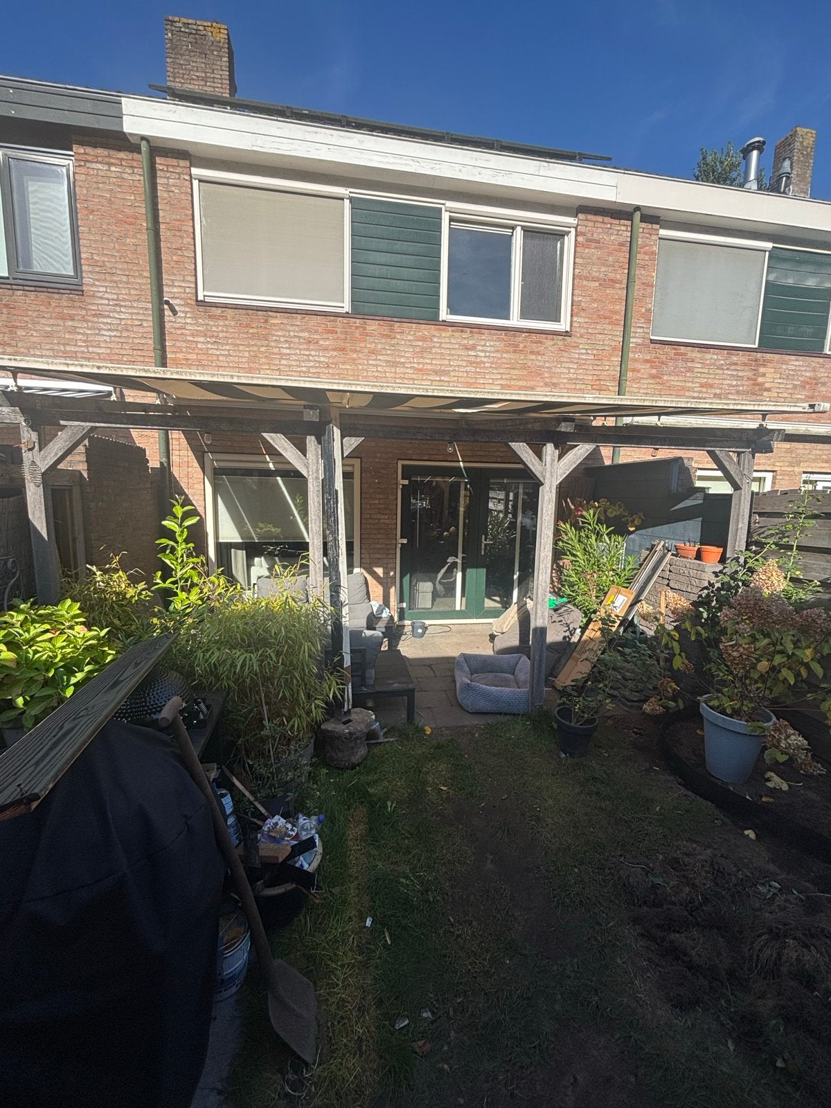 Terrasoverkapping met zonwering - Gebruikt. Moet snel weg., Ophalen, Gebruikt