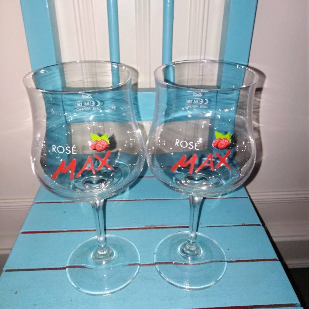 Rosé max Kriek bierglazen op voet set van 2 stuks, Ophalen, Zo goed als nieuw, Glas of Glazen, Overige merken